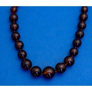 29 inch, Vintage  Black Beads Gothic Bohemian Beaded Necklace D34